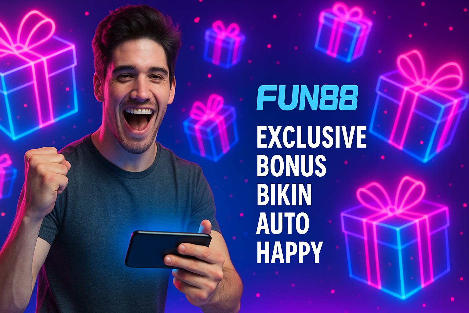 Fun88 & Fun 88 Exclusive Bonus Bikin Auto Happy